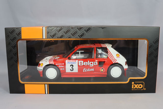 イクソ 1/18 プジョー 205 T16 1985 イープルラリー #3 B.Darniche / A