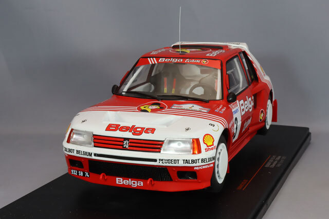 イクソ 1/18 プジョー 205 T16 1985 イープルラリー #3 B.Darniche / A