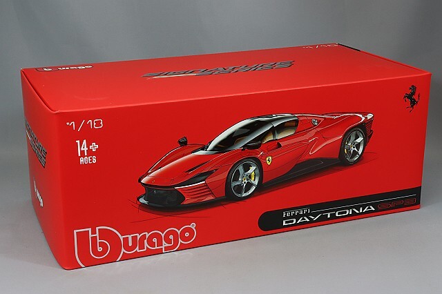 ブラゴ 1/18 フェラーリ デイトナ SP3 クローズルーフ 2022 レッド