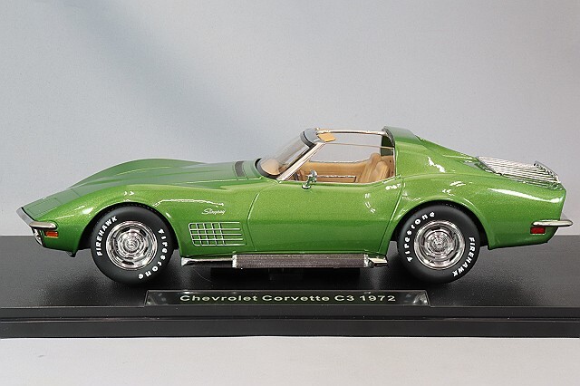 KKスケール 1/18 シボレー コルベット C3 1972 ライトグリーンメタリック