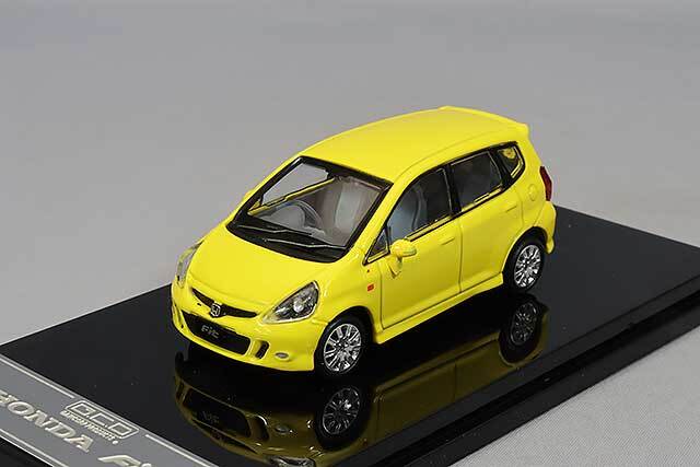 GCD 1/64 ホンダ フィット GD 右ハンドル イエロー