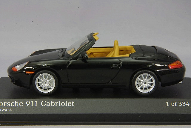 ミニチャンプス 1/43 ポルシェ 911 (996) カブリオレ 1998 ブラック