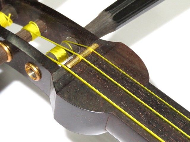 紅木 長唄 黒檀糸巻き 両面四つ皮 丸打ち胴 6255胴 5468