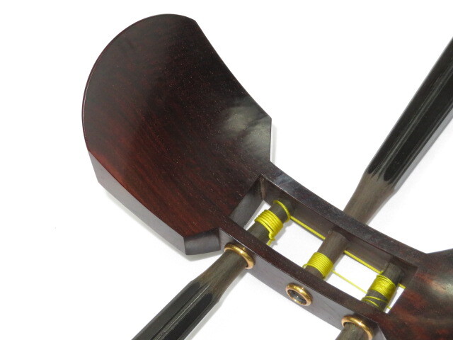 紅木 長唄 黒檀糸巻き 両面四つ皮 丸打ち胴 6255胴 5468