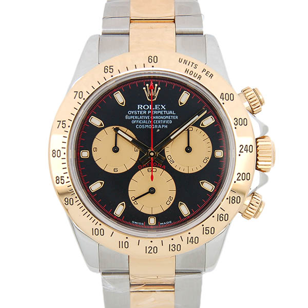 ロレックス ROLEX デイトナ 116523 K18コンビ 黒×金 赤針 USED 中古