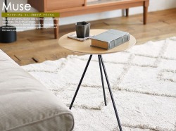 赤 花柄円形サイドテーブル ヴィンテージ 昭和レトロ トールペイント