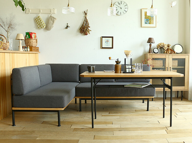 ソファーダイニング3点セット Glam（グラム）｜北欧・ヴィンテージ