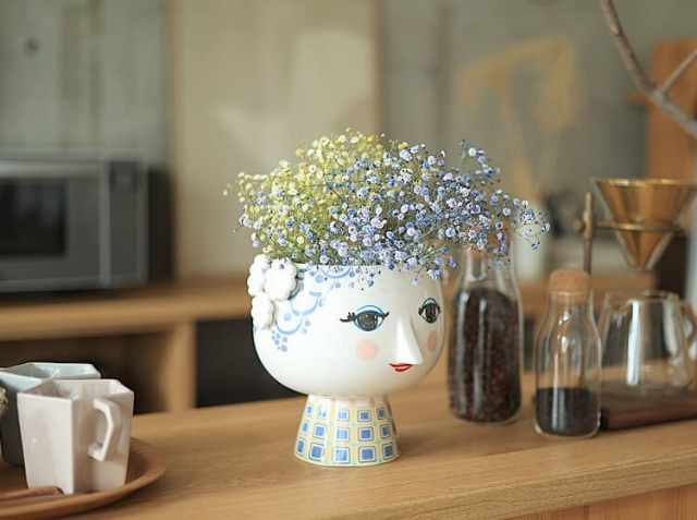 Bjorn Wiinblad（ビヨン・ヴィンブラッド） フラワーポット／ブルー