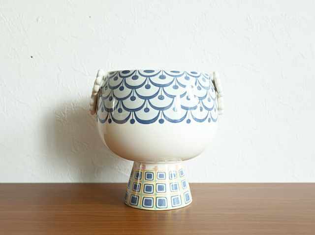 Bjorn Wiinblad（ビヨン・ヴィンブラッド） フラワーポット／ブルー