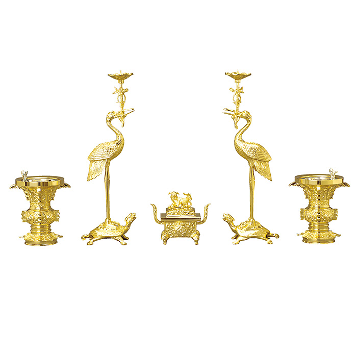 研精 本山彫 五具足 3.0寸 | 激安仏壇仏具の販売なら