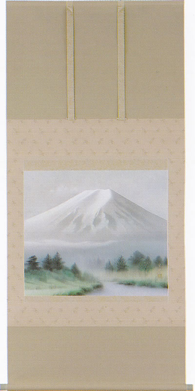 掛け軸 富士 中川幸彦 尺八横 【通販】