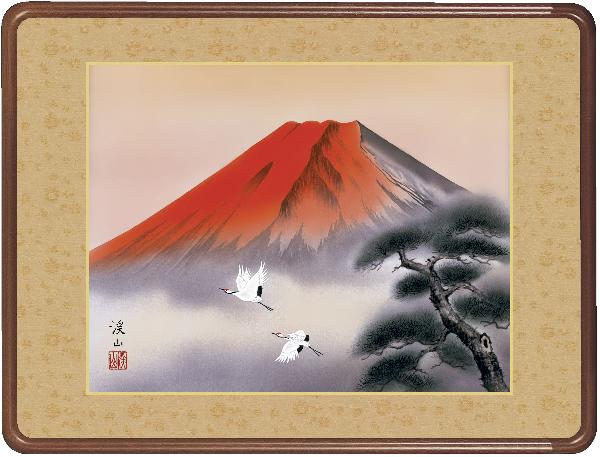 額 赤富士飛鶴 伊藤渓山