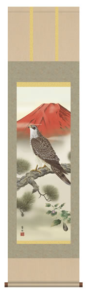 掛け軸 一富士二鷹三茄子