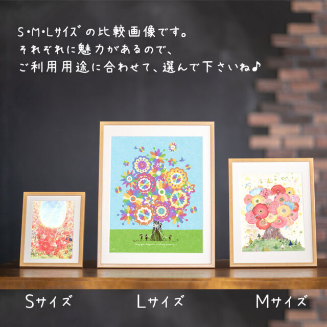 絵画 花 ミモザのリース 「つなぐ、つむぐ」 癒し 黄色 幸せ 結婚式