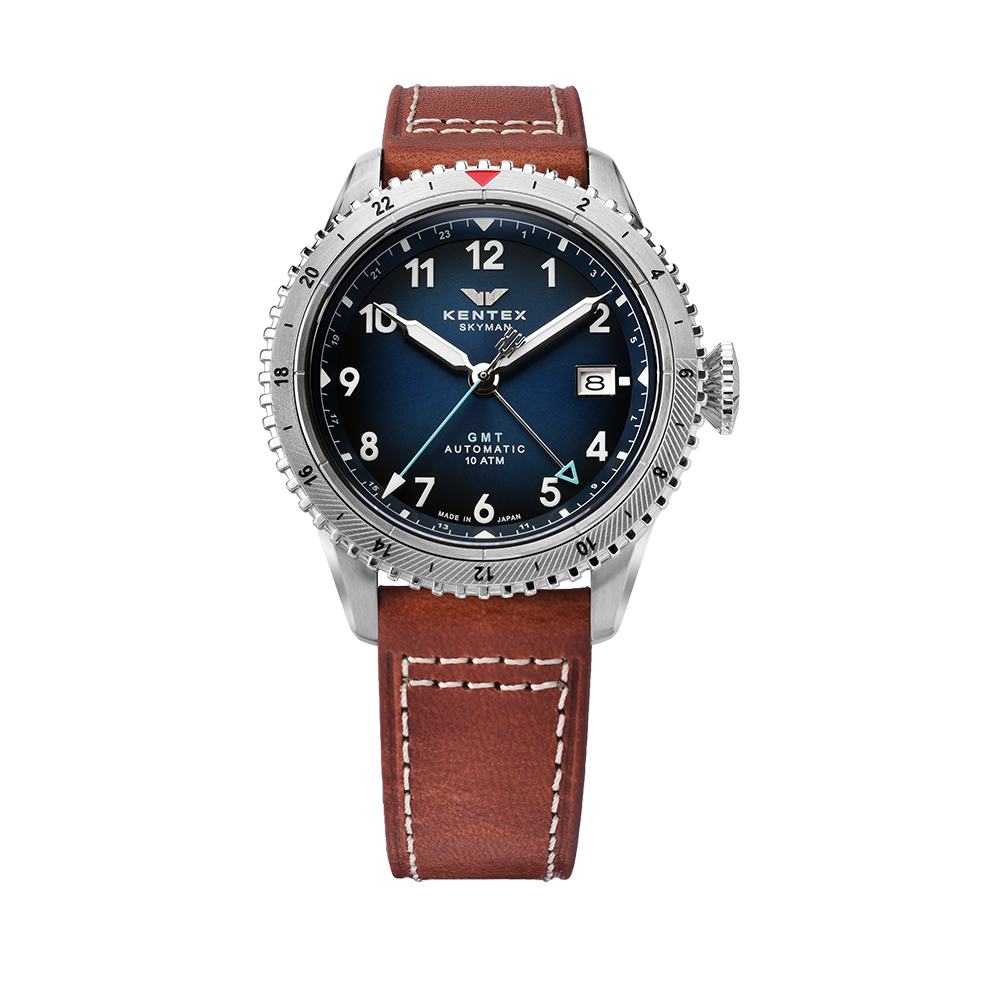 KENTEX スカイマンGMT ホライゾンブルー／ SKYMAN GMT Horizon Blue
