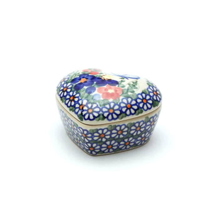 ハートボックス(VENA)ポーリッシュポタリー(ポーランド食器)