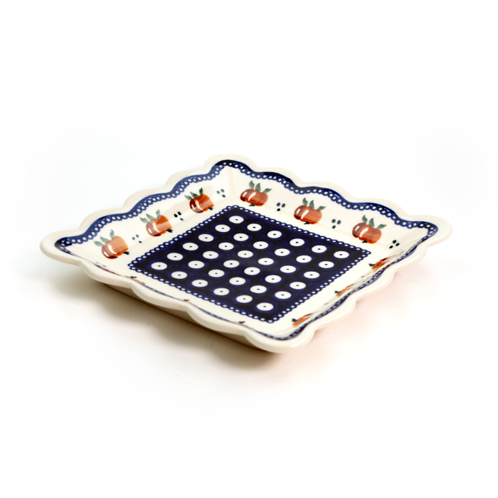 スクエアプレート・小・ポーリッシュポタリー(ポーランド食器)