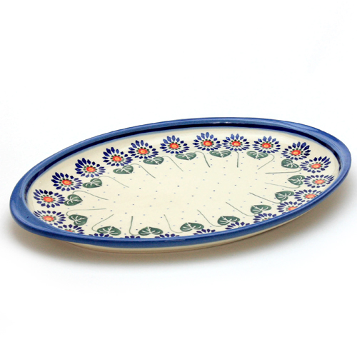 平皿・楕円ポーリッシュポタリー(ポーランド食器)