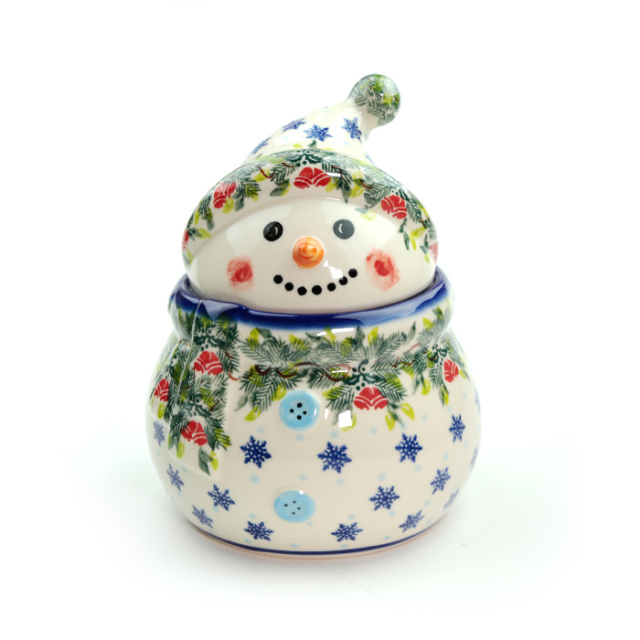 スノーマンコンテナ・ポーリッシュポタリー(ポーランド食器)