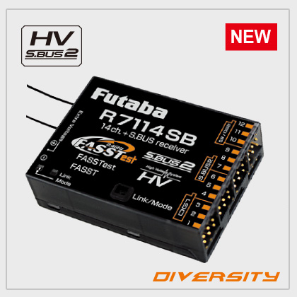 FUTABA R7208SB-2.4G 空用FASSTest方式・デュアルRxリンクシステム