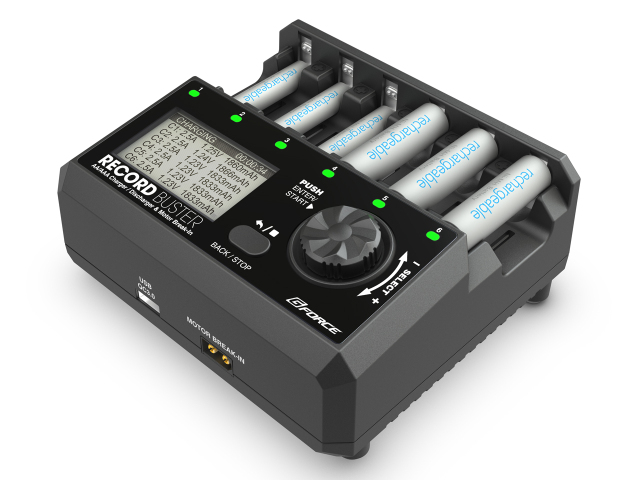 G-FORCE 単3／単4ニッケル水素／ニッカドバッテリー用充放電器