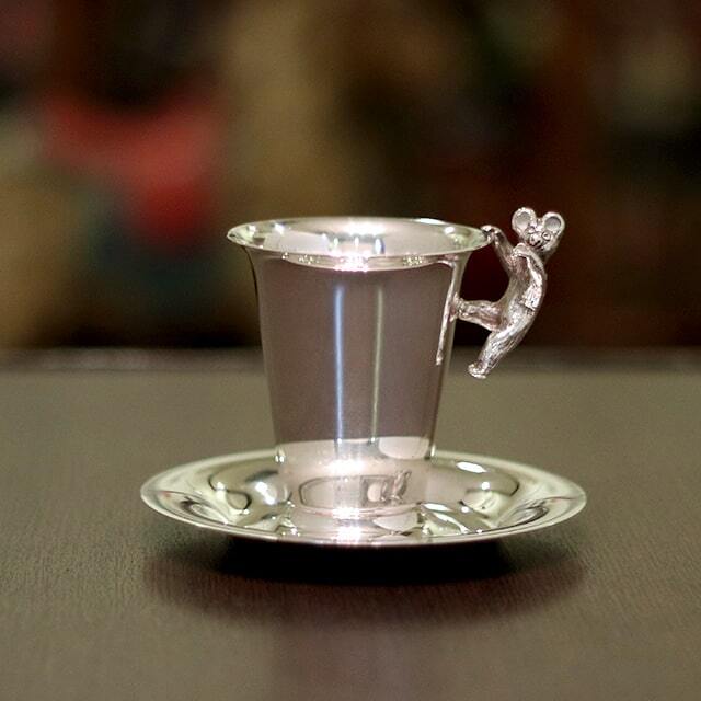 中古】Mappin&Webb(マッピン&ウェッブ) ベビー用マグカップ(テディベア