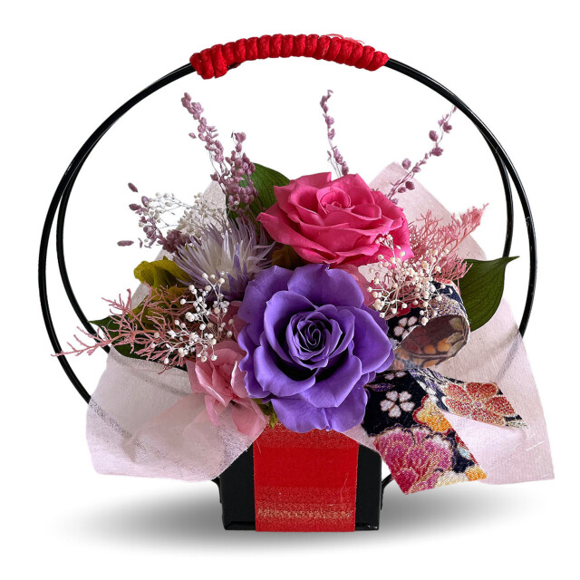 プリザーブドフラワー 和風 長寿祝い 敬老の日 米寿 喜寿 還暦 古希