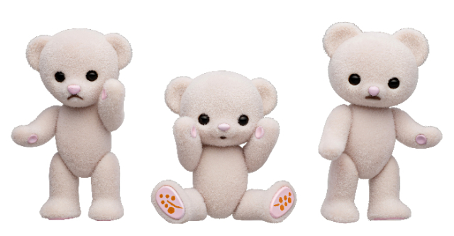 ハニーベア ホワイトグレー