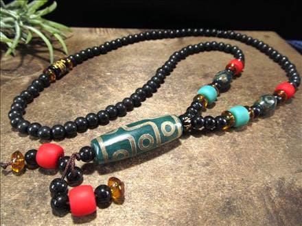 ☆人気！天珠アクセサリー☆目を引くデザインネックレス☆チベット発祥