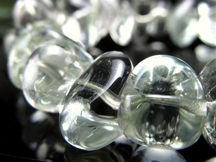 ☆艶々さざれビーズ使用☆希少な緑水晶☆抜群クリア感☆ほんのり