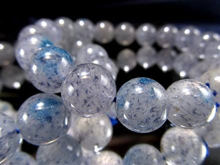 ☆希少石!!☆つぶつぶ可愛い「青苺水晶」☆ふんわりインクルージョン