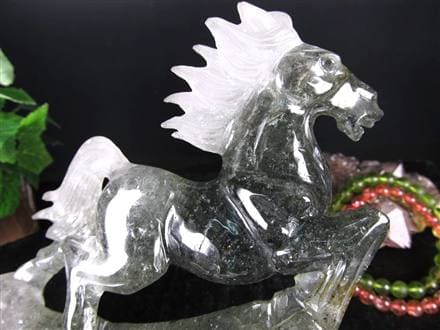 ◇繁栄を呼び込むシンボル！馬モチーフ◇天然水晶原石使用◇生命力