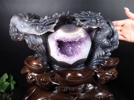 ☆超巨大！☆騰龍千禧(とうりゅうせんき)☆大吉開運！笑口アメジスト