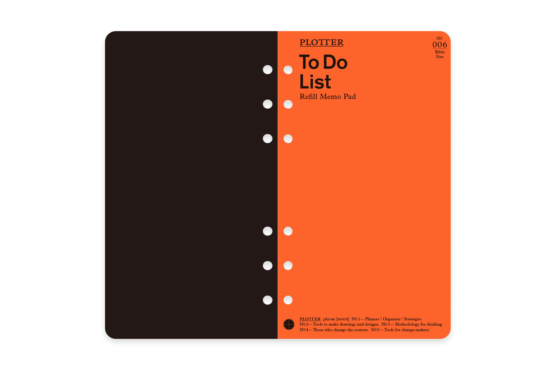 PLOTTER（プロッター）公式通販｜006 リフィルメモパッドToDoリスト50
