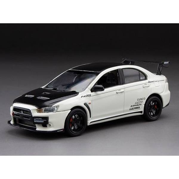 ビテス 1/43 ミツビシ ランサーエボリューションX パールホワイト 完成