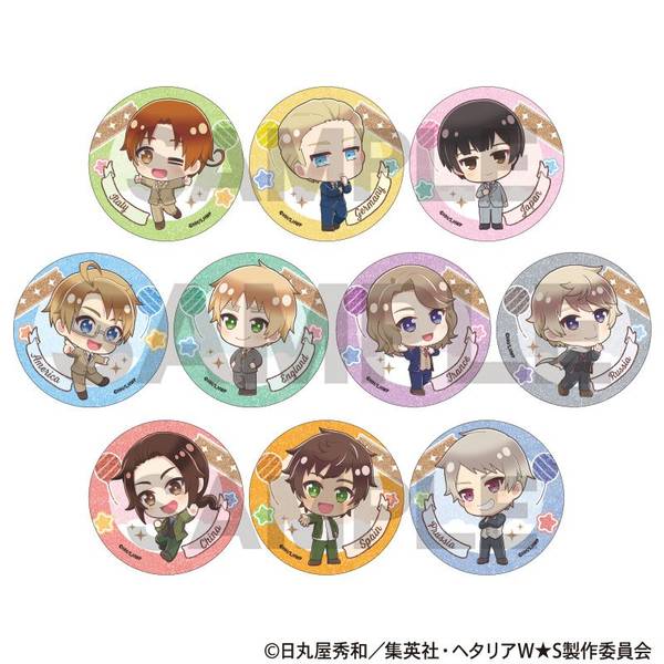 ヘタリア World☆Stars トレーディンググリッター缶バッジ ちまにわ 10