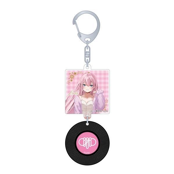 初音ミクシリーズ レコード風キーホルダー／レジャフェス D 巡音ルカ
