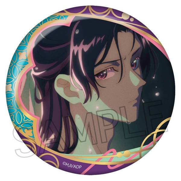 薬屋のひとりごと 和紙風箔押し缶バッジ 壬氏A(紫) | 4571653542965