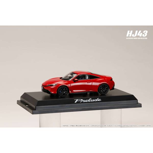 ホビージャパン 1/43 ホンダ プレリュード 2025 レッド 完成品ミニカー