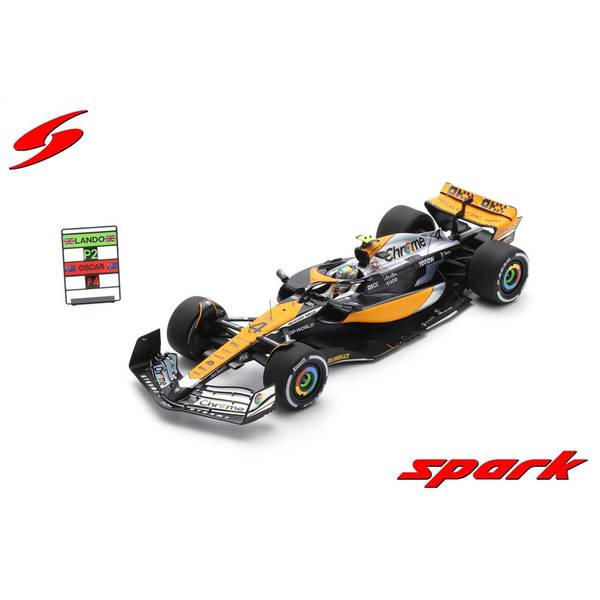 スパーク 1/18 マクラーレン MCL60 No.4 2023 F1 イギリスGP 2位 L