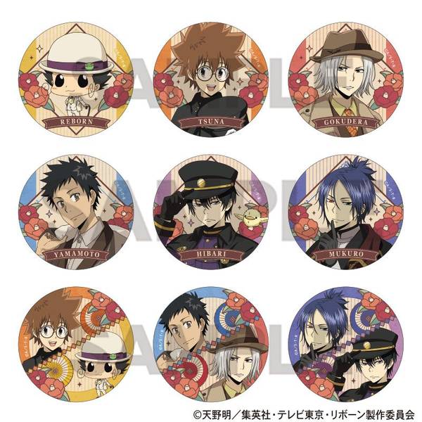 家庭教師ヒットマンREBORN！ アート缶バッジ 獄寺隼人 レトロコーデ