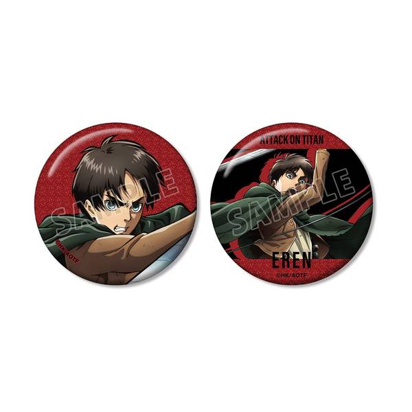 進撃の巨人リヴァイ グリッター缶バッジ 2個セット | 4571622858240