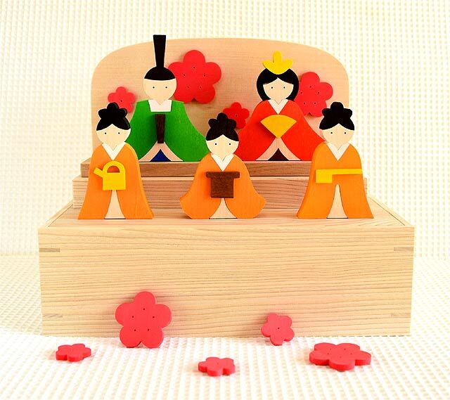 お雛様ボックス 森林工芸館｜コンパクトな卓上型｜木のおもちゃ ポプリの森