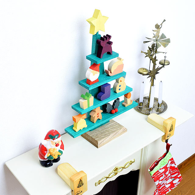 木製クリスマスツリー(日本製)｜ステージツリー｜木のおもちゃ ポプリの森