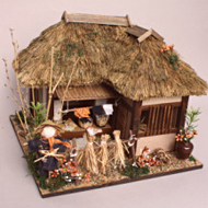 街道シリーズ 遠野の曲がり家 【ドールハウスキット】 【和風】 8618