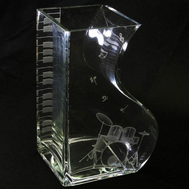 クリスタル シャンパングラス トランペット ◎ 音楽雑貨・アクセサリー