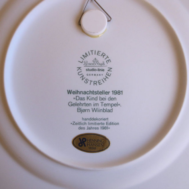 ビョルン・ウィンブラッド クリスマスプレート｜北欧ビンテージ通販の