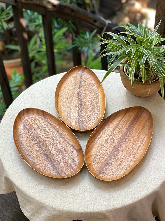 ヤシの木 楕円形 平皿【パヤカ オンラインショップ】