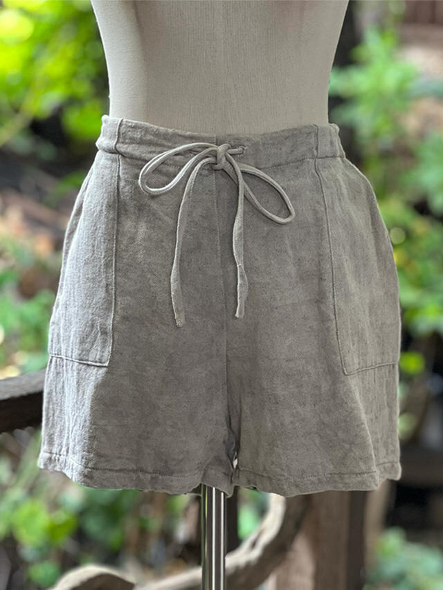 asana HEMP100% 厚手 ショートパンツ・草木染め【パヤカ オンライン