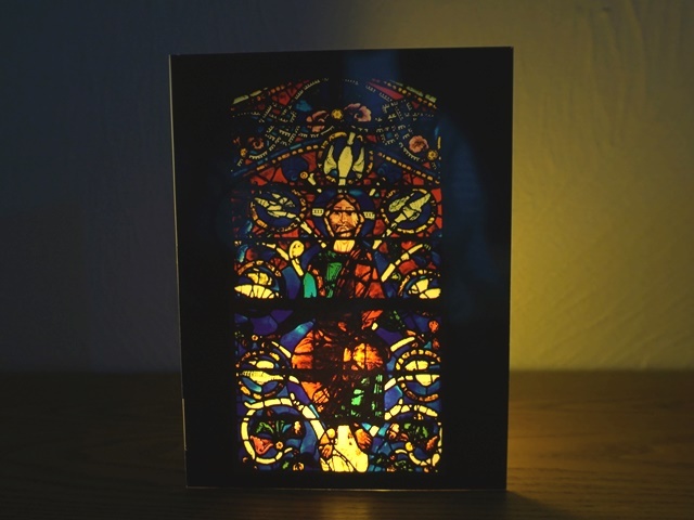 1650】シャルトル大聖堂・ステンドグラスのメッセージカード/Raffael